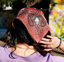 Load image into Gallery viewer, Metamorphosis Silk Bandana | Brown