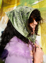 Load image into Gallery viewer, Metamorphosis Silk Bandana | Green