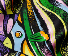 Load image into Gallery viewer, Reef Madness Silk Scarf | Black