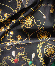 Load image into Gallery viewer, Charmed I'm Sure Silk Scarf | Black