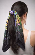 Load image into Gallery viewer, Reef Madness Silk Scarf | Black