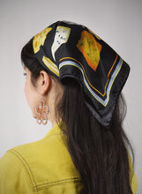 Load image into Gallery viewer, Cheese Lovers Silk Scarf | Black
