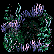 Load image into Gallery viewer, Reef Madness Silk Scarf | Black
