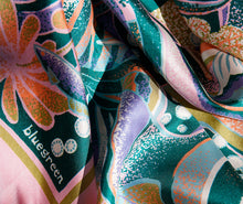 Load image into Gallery viewer, Reef Madness Silk Scarf | Pink