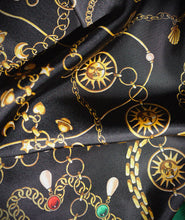 Load image into Gallery viewer, Charmed I&#39;m Sure Silk Scarf | Black
